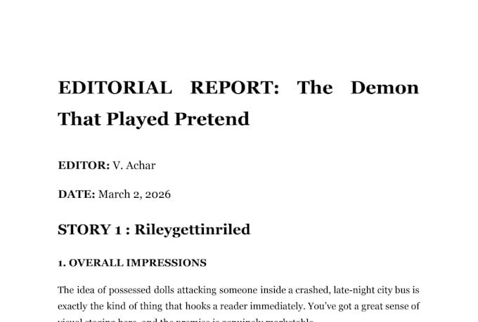 provide a professional editorial assessment